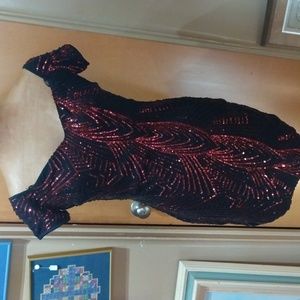 Papaya secquened dress